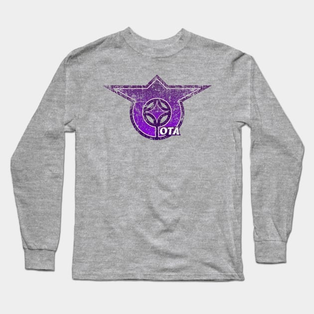 Ota Ward of Tokyo Japanese Symbol Distressed Long Sleeve T-Shirt by PsychicCat